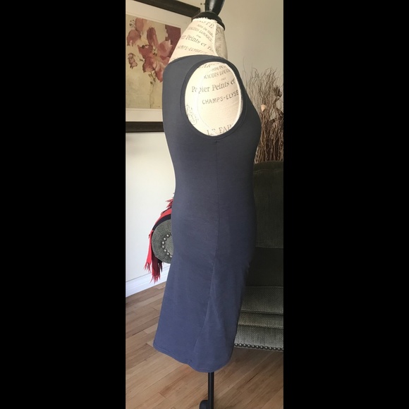 LEITH Blue Gray BodyCon Sleeveless Jewel Neck Dress Size M - Picture 4 of 13